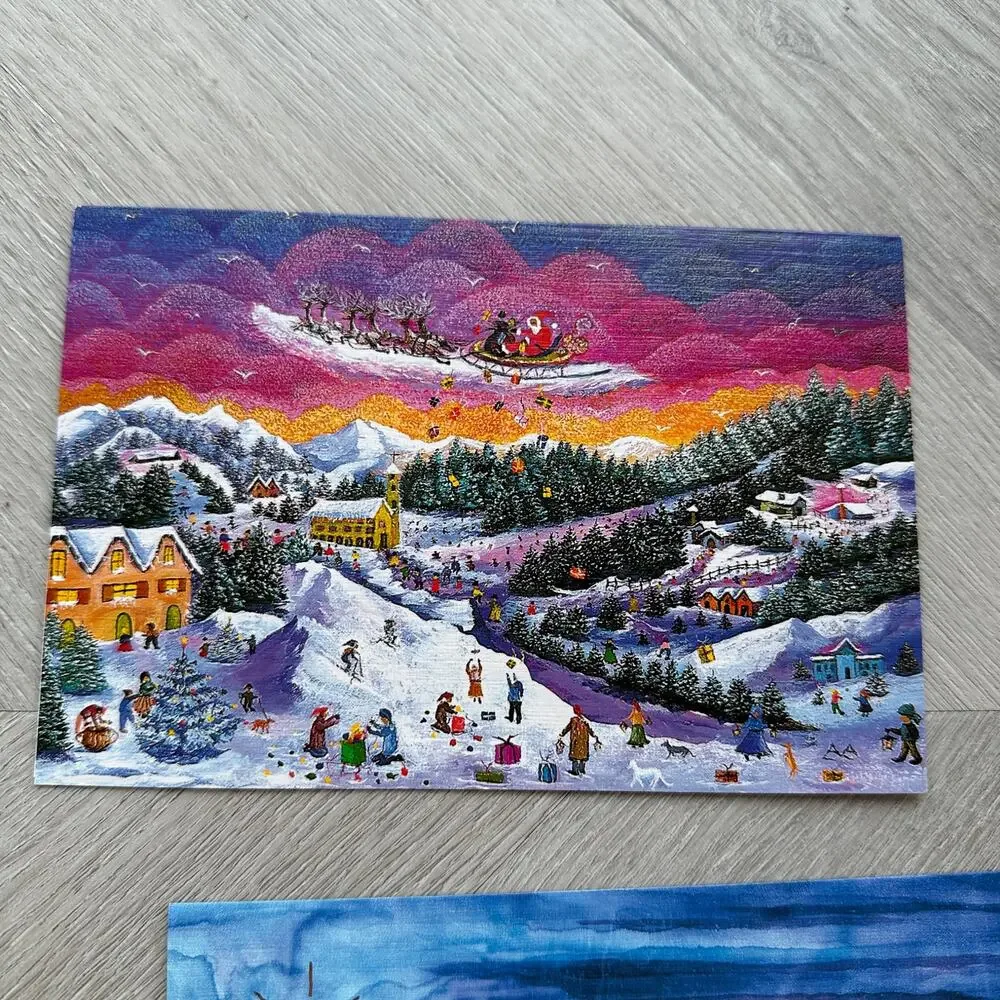 Vintage Christmas Cards Mouth and Foot Painting Artists